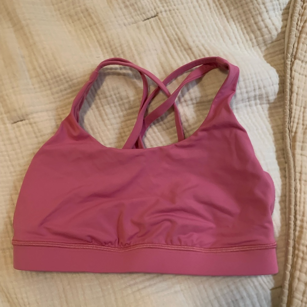 Pink Lululemon cross back bra